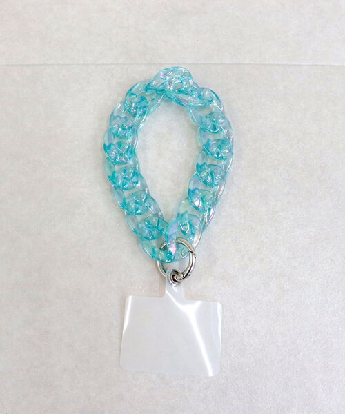 fredy emue(フレディエミュ)の「チェーンスマホストラップ(スマホグッズ・レディース・ライトブルー/オフホワイト/ピンク/クリア・FREE)」の14枚目の写真