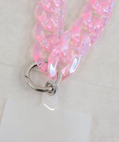 fredy emue(フレディエミュ)の「チェーンスマホストラップ(スマホグッズ・レディース・ライトブルー/オフホワイト/ピンク/クリア・FREE)」の16枚目の写真