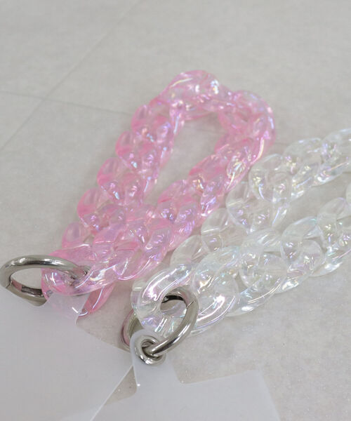 fredy emue(フレディエミュ)の「チェーンスマホストラップ(スマホグッズ・レディース・ライトブルー/オフホワイト/ピンク/クリア・FREE)」の17枚目の写真