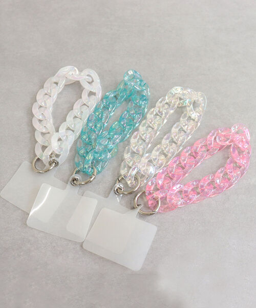 fredy emue(フレディエミュ)の「チェーンスマホストラップ(スマホグッズ・レディース・ライトブルー/オフホワイト/ピンク/クリア・FREE)」の19枚目の写真