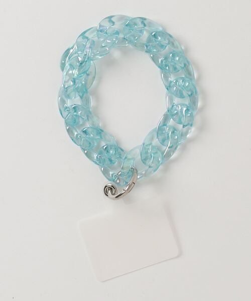 fredy emue(フレディエミュ)の「チェーンスマホストラップ(スマホグッズ・レディース・ライトブルー/オフホワイト/ピンク/クリア・FREE)」の8枚目の写真