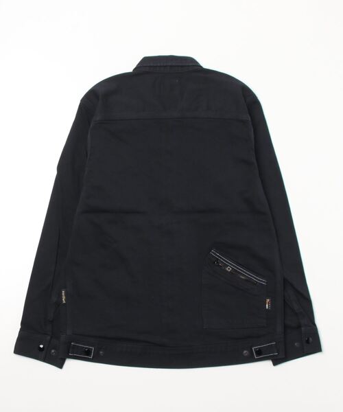 Lee(リー)の「narifuri × Lee 高耐久ストレッチデニム 91-B(デニムジャケット・メンズ・ブラック/インディゴブルー・SMALL/LARGE)」の10枚目の写真