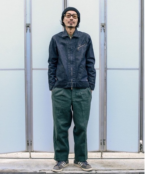 Lee(リー)の「narifuri × Lee 高耐久ストレッチデニム 91-B(デニムジャケット・メンズ・ブラック/インディゴブルー・SMALL/LARGE)」の13枚目の写真
