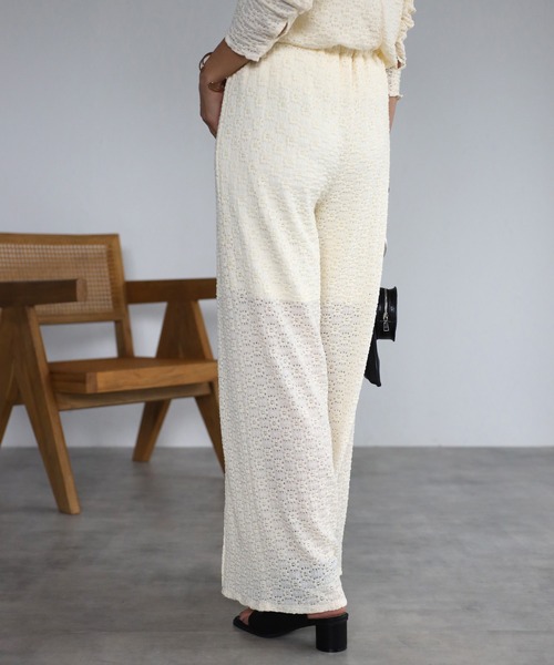 mi via loca（ミヴィアロカ）の「フラワーレースセンターシームパンツ（その他パンツ・レディース・ブラック/ベージュ/キナリ・FREE）」の18枚目の写真