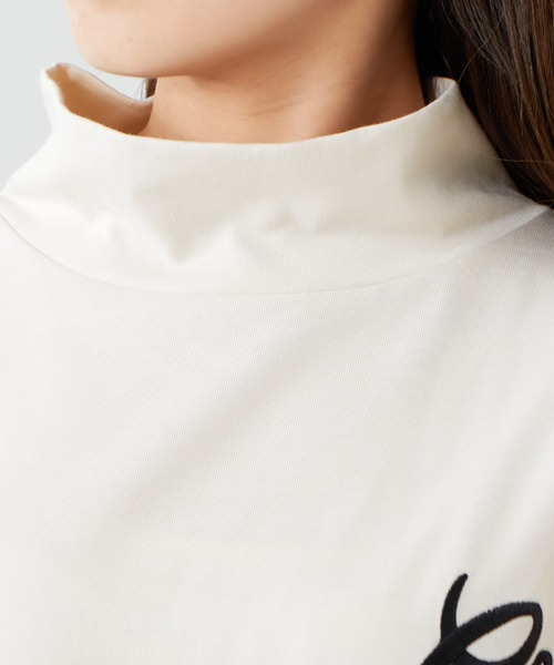 2022AW】胸刺繍ハイネックルーズロンT（Tシャツ/カットソー）｜Chico