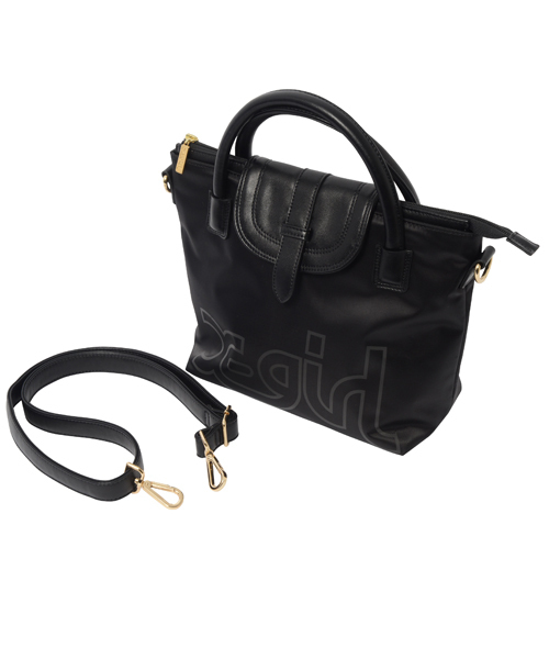 X-girl（エックスガール）の「FLAP TOTE BAG（トートバッグ・レディース・ブラック/レッド・ONE SIZE）」の9枚目の写真