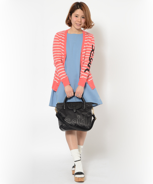 X-girl（エックスガール）の「FLAP TOTE BAG（トートバッグ・レディース・ブラック/レッド・ONE SIZE）」の3枚目の写真