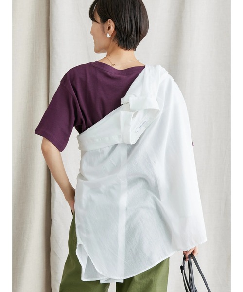 AMERICAN HOLIC（アメリカンホリック）の「カラーロゴプリントカットプルオーバー（Tシャツ/カットソー・レディース・パープル/ネイビー/グリーン・L/M）」の11枚目の写真