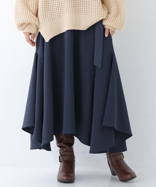 osharewalker(オシャレウォーカー)の「『美麗ヘムラインスカート』(スカート・レディース・チャコール/ネイビー/ブラック/グリーン/ボルドー・FREE)」の4枚目の写真