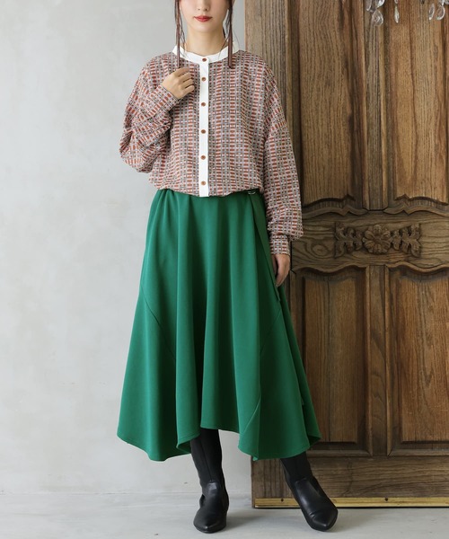osharewalker(オシャレウォーカー)の「『美麗ヘムラインスカート』(スカート・レディース・チャコール/ネイビー/ブラック/グリーン/ボルドー・FREE)」の10枚目の写真