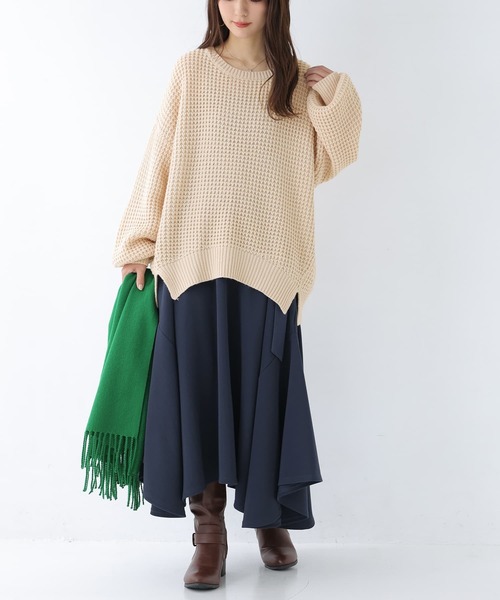 osharewalker(オシャレウォーカー)の「『美麗ヘムラインスカート』(スカート・レディース・チャコール/ネイビー/ブラック/グリーン/ボルドー・FREE)」の16枚目の写真