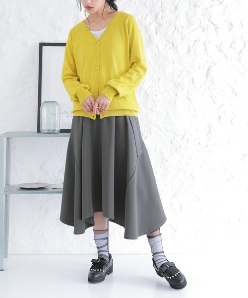 osharewalker(オシャレウォーカー)の「『美麗ヘムラインスカート』(スカート・レディース・チャコール/ネイビー/ブラック/グリーン/ボルドー・FREE)」の21枚目の写真