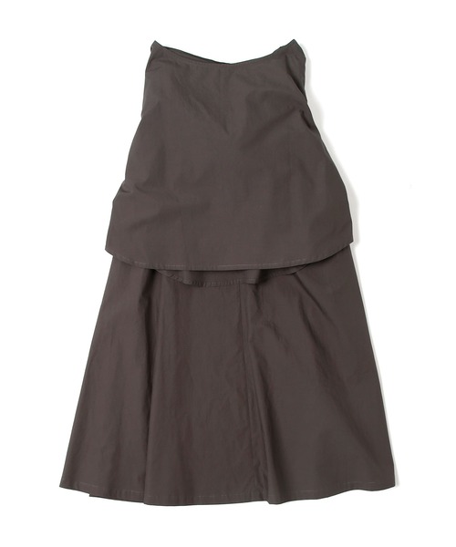 UNDECORATED(アンデコレイテッド)の「UNDECORATED アンデコレイテッド / Cotton Wrapped Skirt コットンラップスカート 巻きスカート(セットアップ) / UDS23406(スカート・レディース・ホワイト/ブルー/チャコールグレー・1/0)」の4枚目の写真