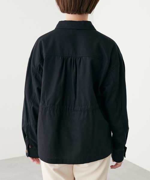 natural couture（ナチュラルクチュール）の「2022AWアイテム/ミリタリーブルゾン（ミリタリージャケット・レディース・ブラック/カーキ・FREE）」の14枚目の写真