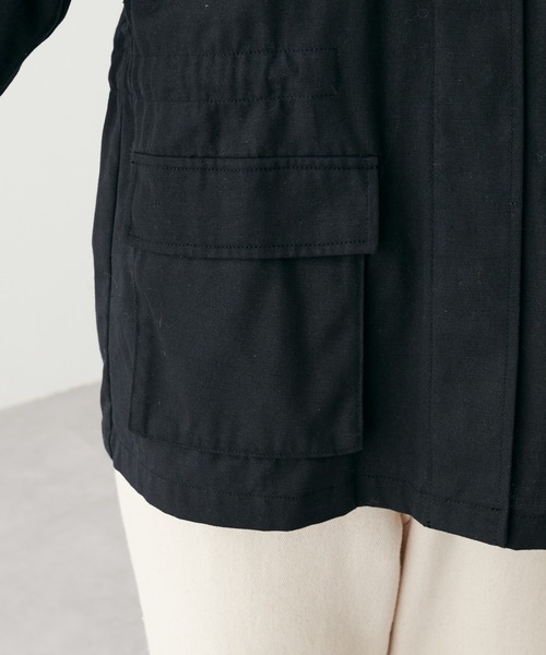 natural couture（ナチュラルクチュール）の「2022AWアイテム/ミリタリーブルゾン（ミリタリージャケット・レディース・ブラック/カーキ・FREE）」の19枚目の写真