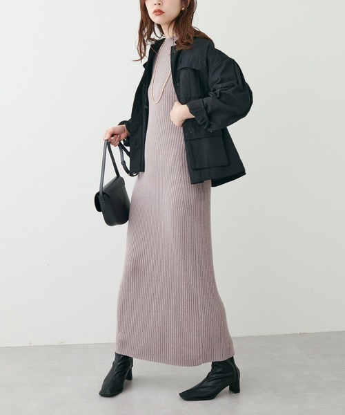 natural couture（ナチュラルクチュール）の「2022AWアイテム/ミリタリーブルゾン（ミリタリージャケット・レディース・ブラック/カーキ・FREE）」の6枚目の写真