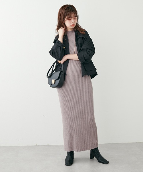 natural couture（ナチュラルクチュール）の「2022AWアイテム/ミリタリーブルゾン（ミリタリージャケット・レディース・ブラック/カーキ・FREE）」の5枚目の写真