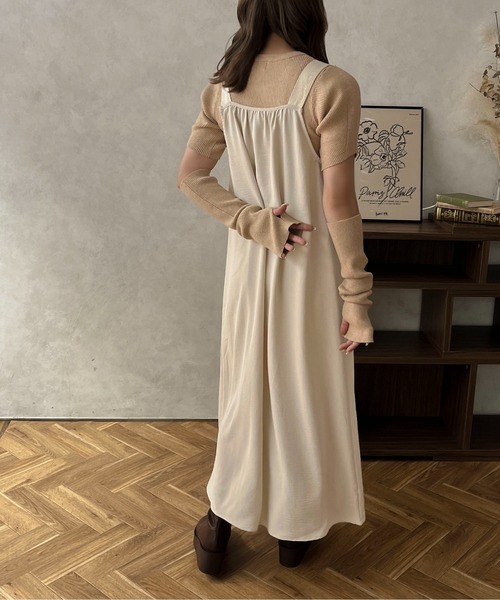 apres jour clair(アプレジュールクレア)の「【apres jour clair】ベルトキャミワンピース【ZOZOTOWN限定アイテム】(ワンピース・レディース・ブラウン系その他/ベージュ/アイボリー・フリー/X-LARGE)」の6枚目の写真