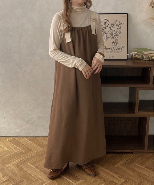apres jour clair(アプレジュールクレア)の「【apres jour clair】ベルトキャミワンピース【ZOZOTOWN限定アイテム】(ワンピース・レディース・ブラウン系その他/ベージュ/アイボリー・フリー/X-LARGE)」の10枚目の写真