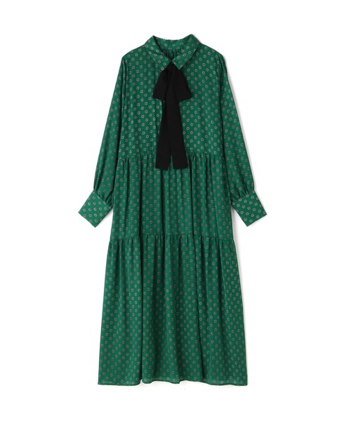 ◇バイカラーボウタイシャツワンピース