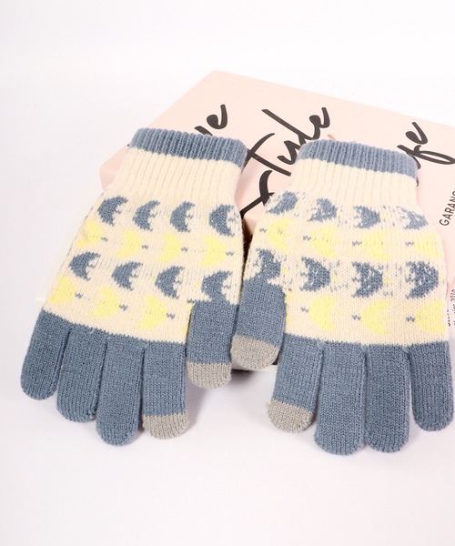 FUNALIVE（ファンアライブ）の「jou jou lier 裏起毛スマホタッチ手袋（手袋・レディース・ブラウン/ホワイト/グレー/アッシュグレー・FREE）」の5枚目の写真