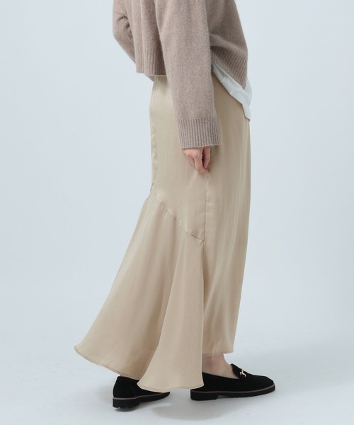 BAYFLOW（ベイフロー）の「バックドレープスカート（スカート・レディース・ベージュ/レッド/カーキ・SMALL/MEDIUM）」の15枚目の写真