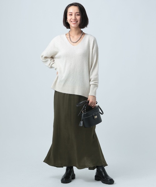 BAYFLOW（ベイフロー）の「バックドレープスカート（スカート・レディース・ベージュ/レッド/カーキ・SMALL/MEDIUM）」の16枚目の写真