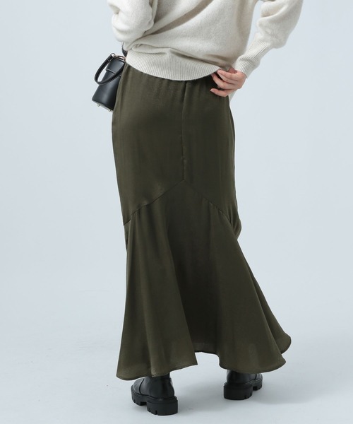 BAYFLOW（ベイフロー）の「バックドレープスカート（スカート・レディース・ベージュ/レッド/カーキ・SMALL/MEDIUM）」の18枚目の写真