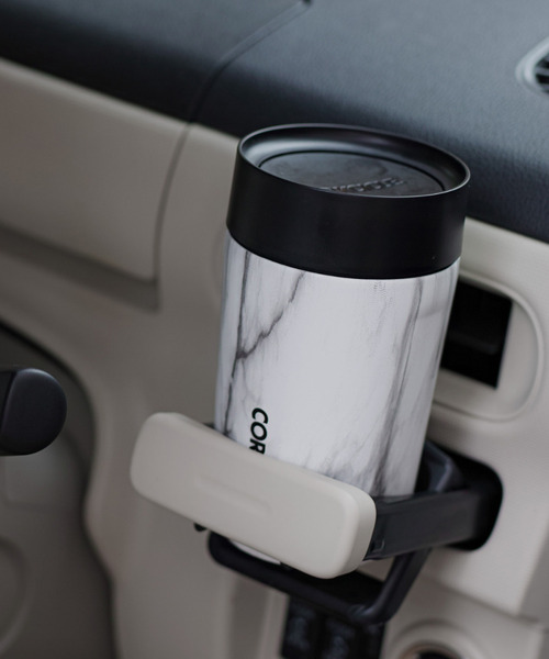 CORKCICLE（コークシクル）の「9oz/250ml COMMUTER CUP コミューターカップ 漏れない保温保冷タンブラー 360度全方向 プッシュ蓋式 CERAMIC SLATE/SNOWDRIFT/WALNUT [CORKCICLE/コークシクル]（グラス/マグカップ/タンブラー・メンズ・グレー/ブラウン/ホワイト系その他・ONE SIZE）」の2枚目の写真