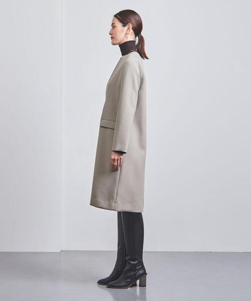 UNITED ARROWS(ユナイテッドアローズ)の「T/W Vネック ワンピース(ワンピース・レディース・ブラック/モカ・36/38)」の4枚目の写真