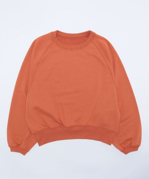 Q(キュー)の「バックロゴラグラントレーナー(スウェット・レディース・オレンジ/ライトグレー・MEDIUM)」の11枚目の写真