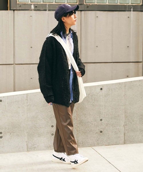 SPOC STORE（スポックストア）の「【SPOC STORE】ブークレニットオーバーサイズカーディガン（カーディガン/ボレロ・メンズ・パープル/ブラック/グリーン・M/L）」の10枚目の写真