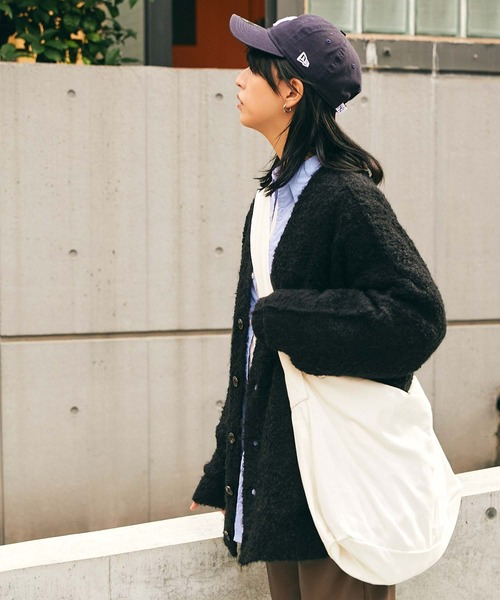 SPOC STORE（スポックストア）の「【SPOC STORE】ブークレニットオーバーサイズカーディガン（カーディガン/ボレロ・メンズ・パープル/ブラック/グリーン・M/L）」の11枚目の写真