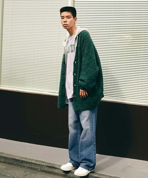 SPOC STORE（スポックストア）の「【SPOC STORE】ブークレニットオーバーサイズカーディガン（カーディガン/ボレロ・メンズ・パープル/ブラック/グリーン・M/L）」の20枚目の写真