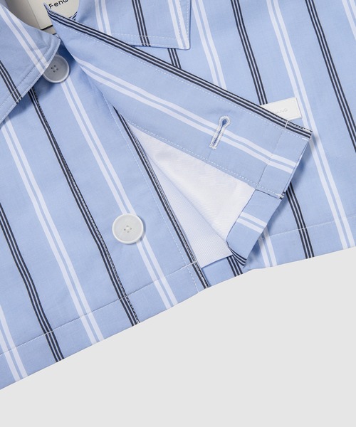 Feng Chen Wang（フェン・チェン・ワン）の「Detachable Padded shirt jacket（その他アウター・メンズ・ブラック×ブルー・M/L）」の5枚目の写真