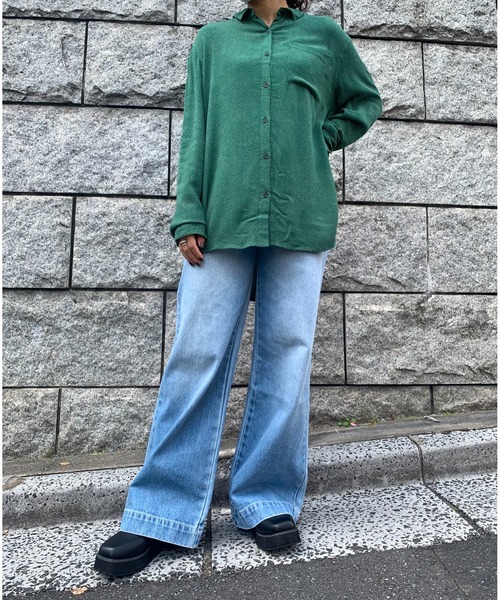 ROLLA'S(ローラス)の「BON L/S SHIRT(シャツ/ブラウス・レディース・グリーン・S)」の2枚目の写真