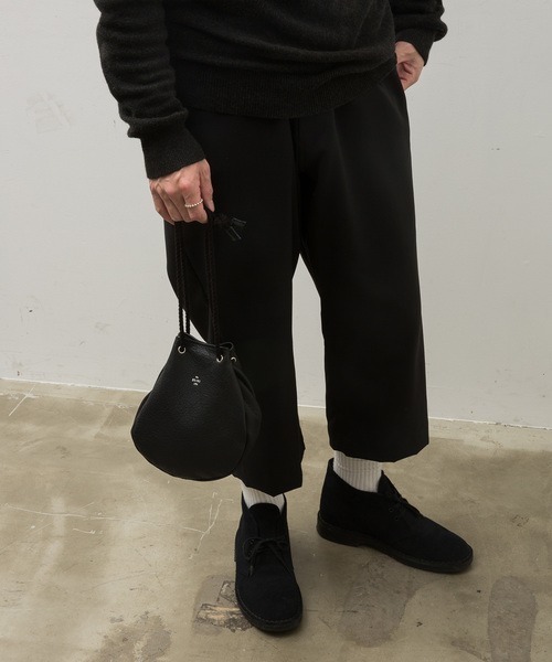 20/80（テゥエンティーエイティー）の「【20/80】トゥエンティーエイティー/SHRINK LEATHER GASSAI BAG（ボディバッグ/ウエストポーチ・メンズ・ブラック・F）」の4枚目の写真