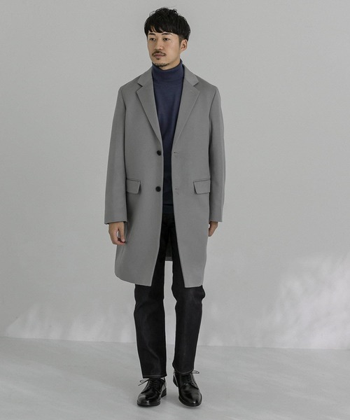 URBAN RESEARCH（アーバンリサーチ）の「CHESTER COAT SUPER120（チェスターコート・メンズ・ブラック/グレー/ブラウン系その他/ブルー系その他・SMALL/MEDIUM/LARGE/X-LARGE）」の9枚目の写真