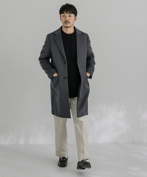 URBAN RESEARCH（アーバンリサーチ）の「CHESTER COAT SUPER120（チェスターコート・メンズ・ブラック/グレー/ブラウン系その他/ブルー系その他・SMALL/MEDIUM/LARGE/X-LARGE）」の18枚目の写真