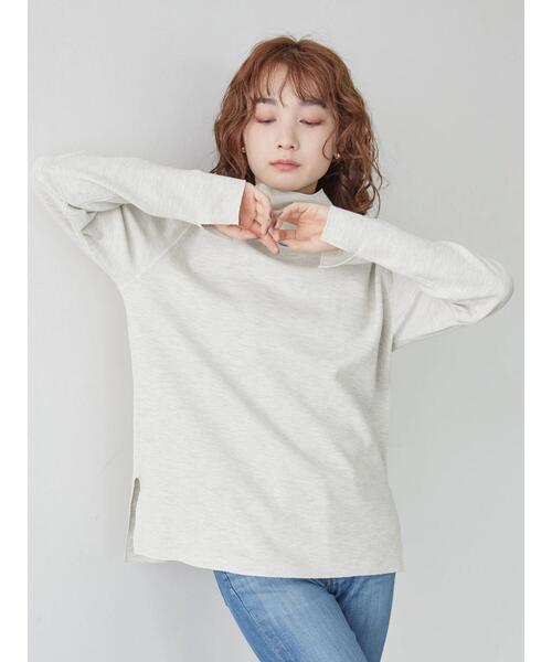 AMERICAN HOLIC（アメリカンホリック）の「リブタートルカットプルオーバー（Tシャツ/カットソー・レディース・ネイビー/ホワイト系その他/グリーン/グレー系その他・M/L）」の5枚目の写真