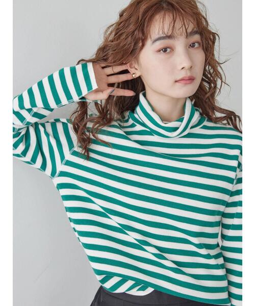 AMERICAN HOLIC（アメリカンホリック）の「リブタートルカットプルオーバー（Tシャツ/カットソー・レディース・ネイビー/ホワイト系その他/グリーン/グレー系その他・M/L）」の22枚目の写真