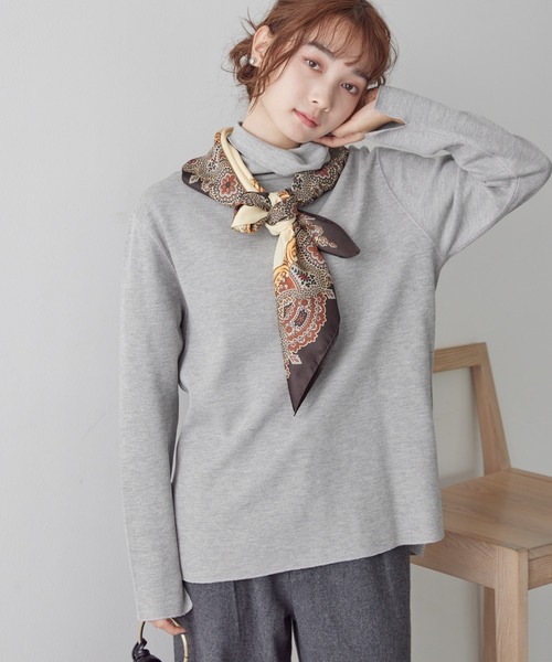 AMERICAN HOLIC（アメリカンホリック）の「リブタートルカットプルオーバー（Tシャツ/カットソー・レディース・ネイビー/ホワイト系その他/グリーン/グレー系その他・M/L）」の3枚目の写真