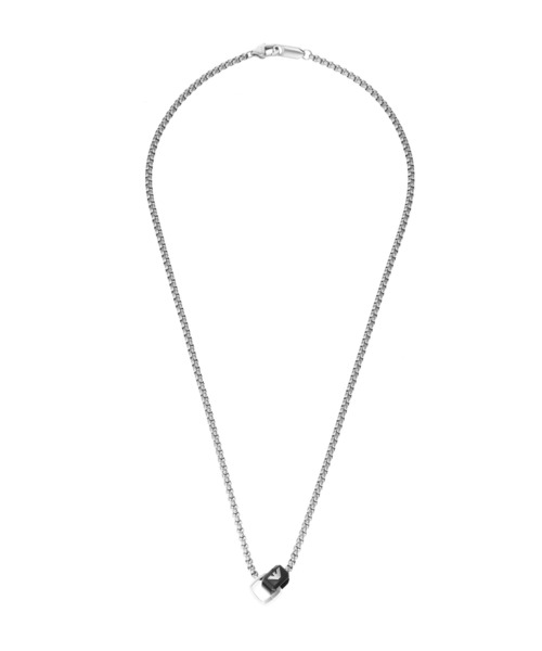 EMPORIO ARMANI ネックレス ICONIC TREND メンズ Amazon | Emporio Armani メンズ ブラウンタイガーアイ チェーン