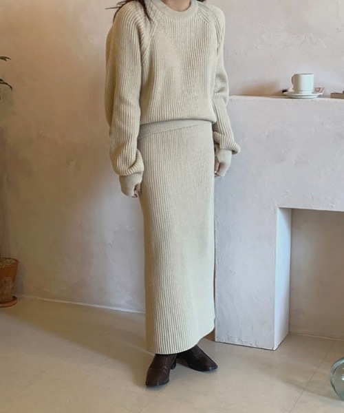 Didot.showroom（ディドット ショールーム）の「SET UP フィンガーホールリブニット（ニット/セーター・レディース・ブラック/ベージュ・FREE）」の20枚目の写真