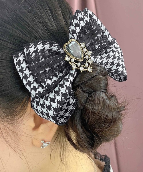 ROJITA(ロジータ)の「アンティーク調ハートビジュ付きリボンクリップSET(バレッタ/ヘアクリップ・レディース・アイボリー/マルチ/ブラック・FREE)」の14枚目の写真