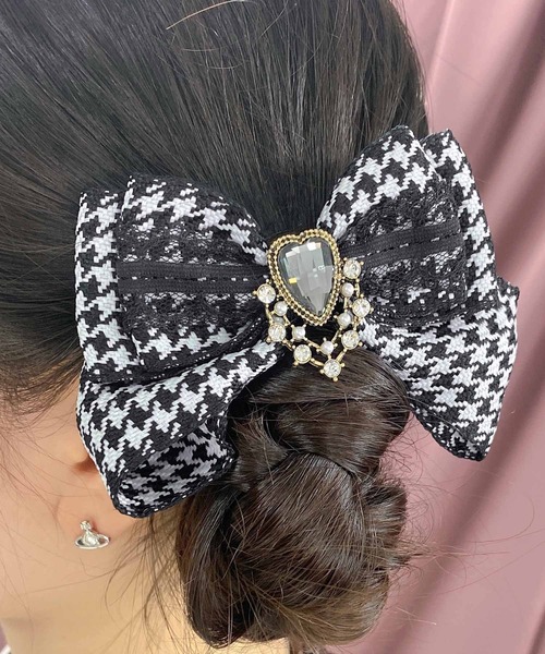 ROJITA(ロジータ)の「アンティーク調ハートビジュ付きリボンクリップSET(バレッタ/ヘアクリップ・レディース・アイボリー/マルチ/ブラック・FREE)」の8枚目の写真