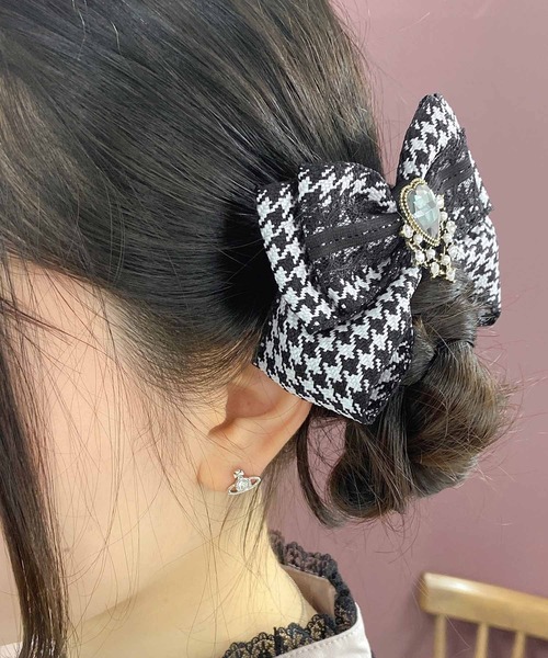 ROJITA(ロジータ)の「アンティーク調ハートビジュ付きリボンクリップSET(バレッタ/ヘアクリップ・レディース・アイボリー/マルチ/ブラック・FREE)」の11枚目の写真