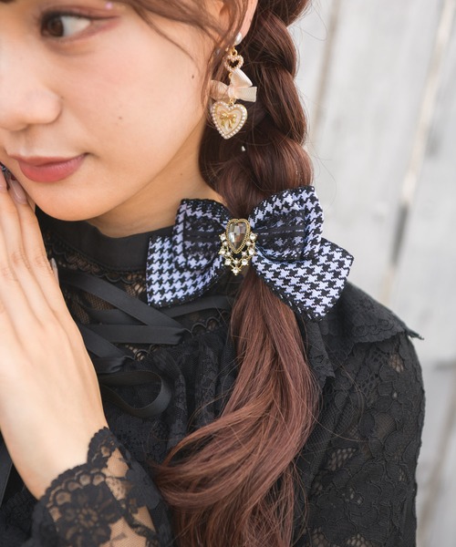 ROJITA(ロジータ)の「アンティーク調ハートビジュ付きリボンクリップSET(バレッタ/ヘアクリップ・レディース・アイボリー/マルチ/ブラック・FREE)」の22枚目の写真