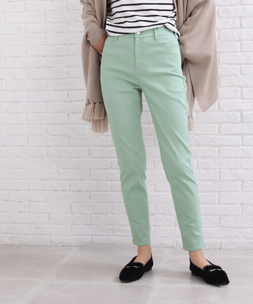 SHOO・LA・RUE（シューラルー）の「◆リラクシーな穿き心地が魅力【SS-3L】コットン ウルトラ スキニーパンツ（その他パンツ・レディース・ベージュ/ピンク系/ライトグリーン/ブラック/カーキ/ブルー・01/02/03/04/05/10）」の22枚目の写真