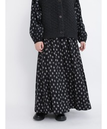 Samansa Mos2 | BOOKプリント配色スカート(スカート)